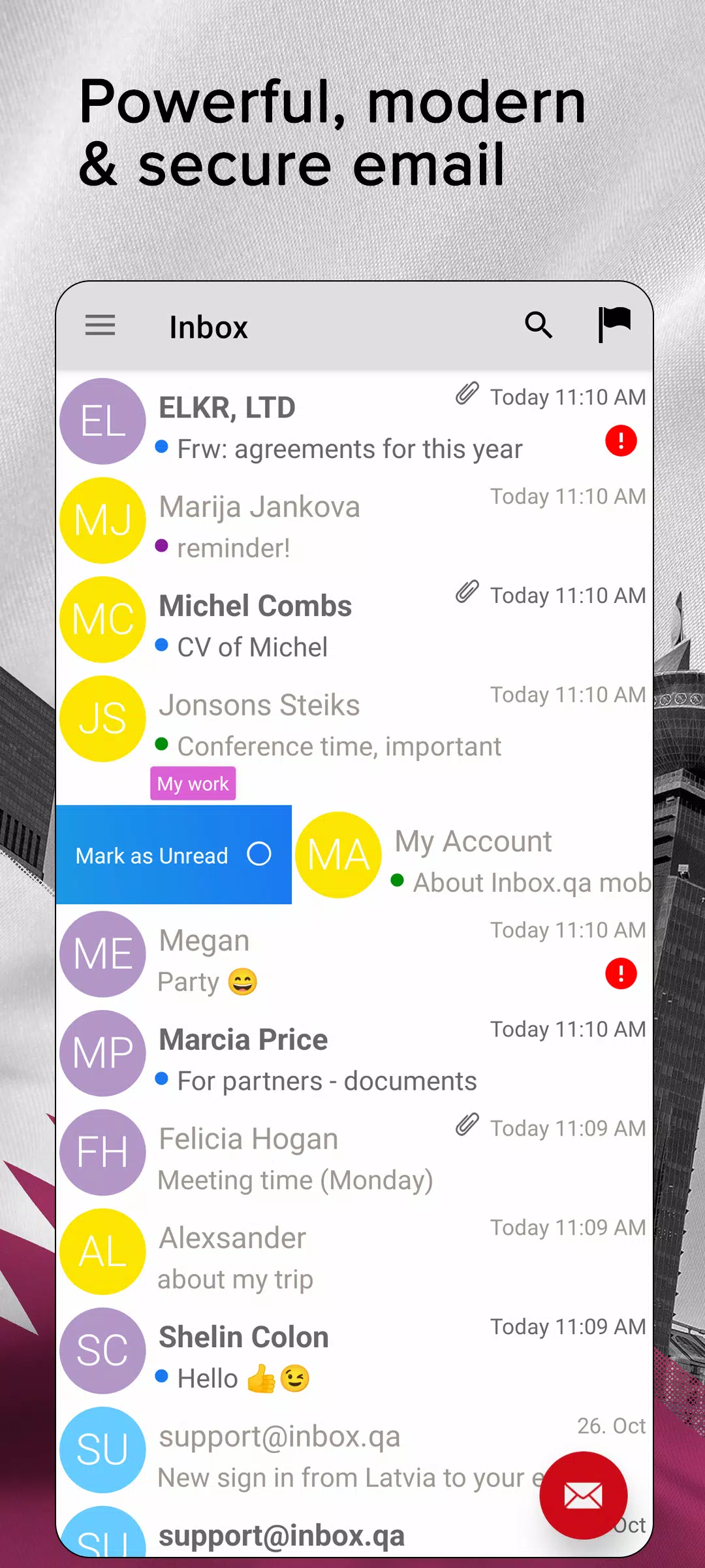 Inbox.qa email ဖန်သားပြင်ဓာတ်ပုံ 0