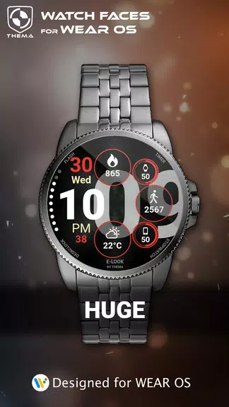 Huge Watch Face Ảnh chụp màn hình 0