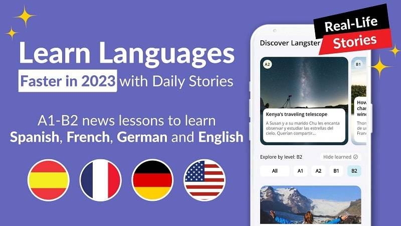 Learn Languages with Langster Screenshot 0