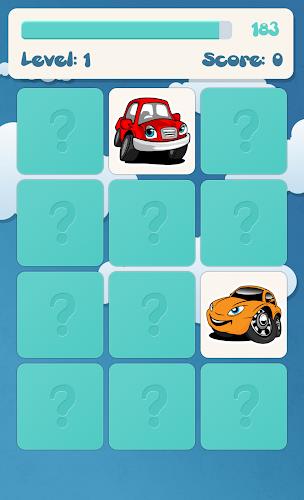 Cars memory game for kids 螢幕截圖 2