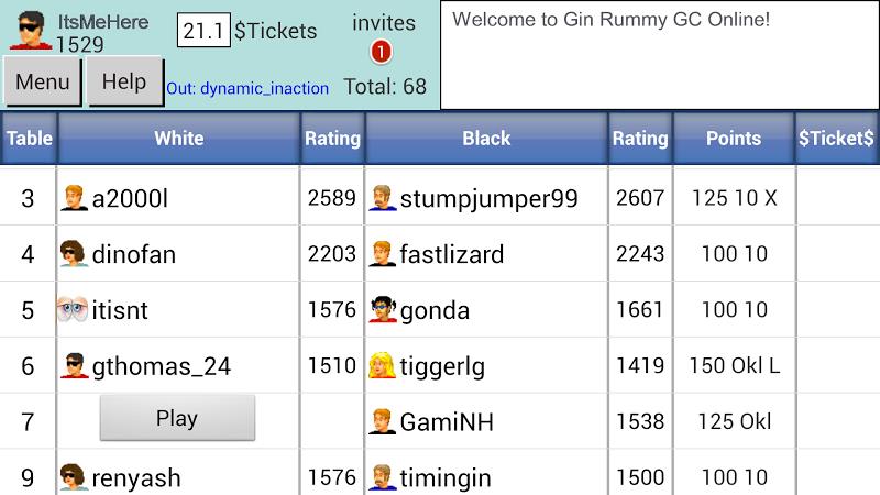 Gin Rummy GC Online ဖန်သားပြင်ဓာတ်ပုံ 1