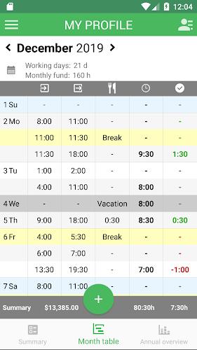 Working Timer - Timesheet ဖန်သားပြင်ဓာတ်ပုံ 1