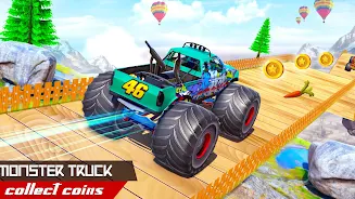 Monster Car Stunts Game 2023 螢幕截圖 1