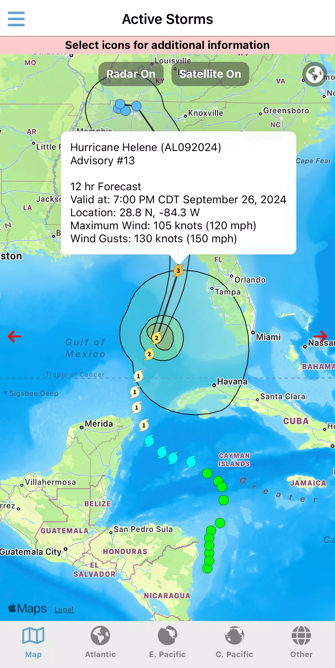 Tropical Hurricane Tracker 螢幕截圖 1