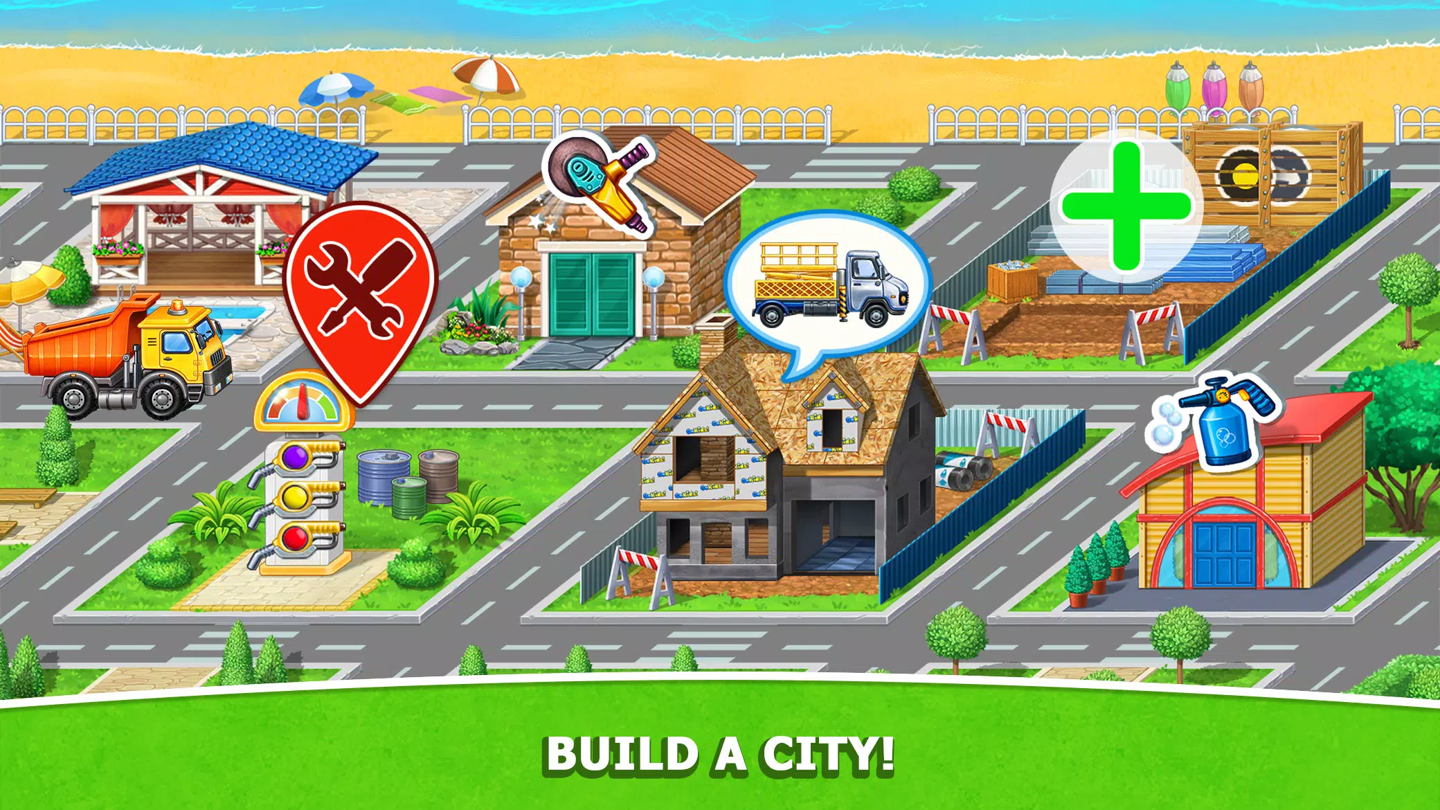 Kids Truck: City Builder Games ဖန်သားပြင်ဓာတ်ပုံ 0