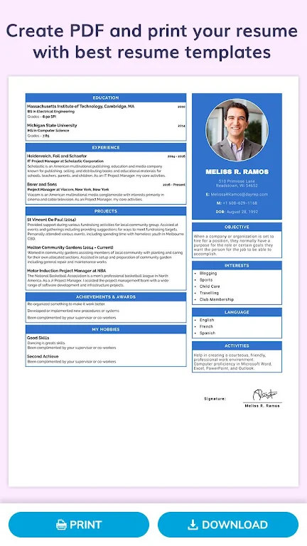 CV Maker, Resume Builder - PDF Screenshot 0