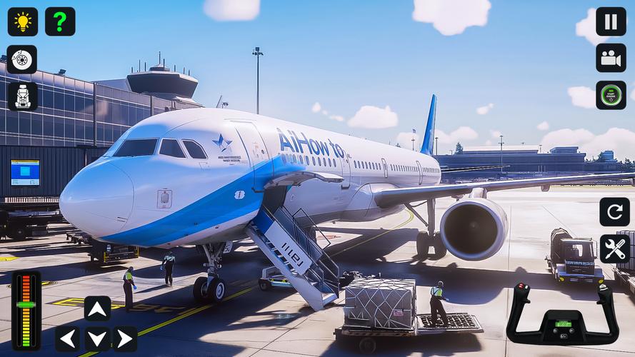 Airplane Simulator 3D Offline Скриншот 3