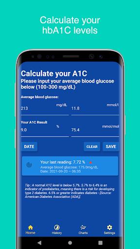 A1C Calculator - Blood Sugar T স্ক্রিনশট 0