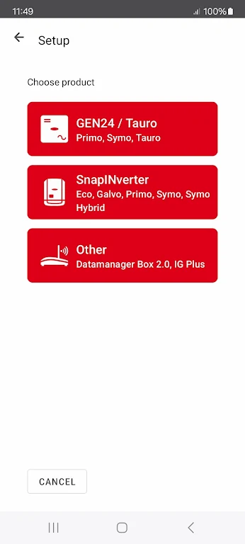 Schermata Fronius Solar.start 2