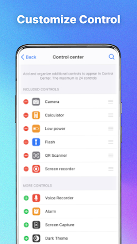 Control Center: IOS 17 ဖန်သားပြင်ဓာတ်ပုံ 1