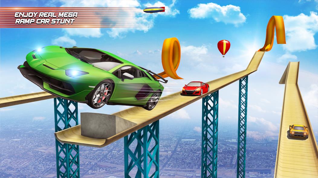 Mega Ramp Car Racing Master 3D Mod Captura de tela 1