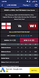 ENG vs WI Live Cricket Score স্ক্রিনশট 0