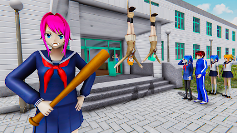 Anime Girl High School Life 3D ဖန်သားပြင်ဓာတ်ပုံ 3