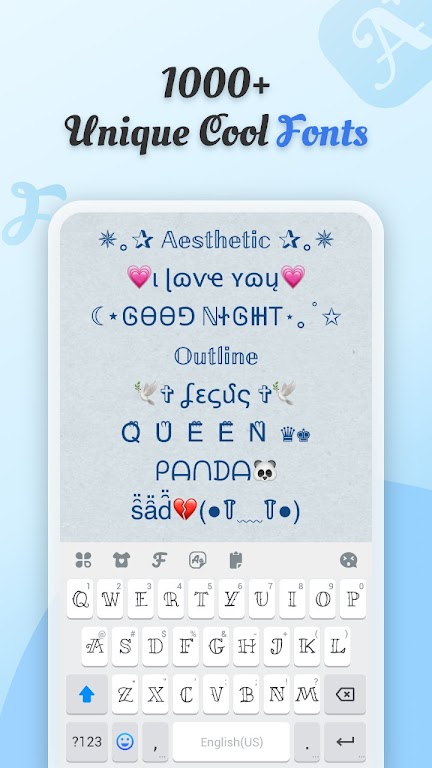 Cool Fonts – Keyboard & Themes Mod Captura de pantalla 1