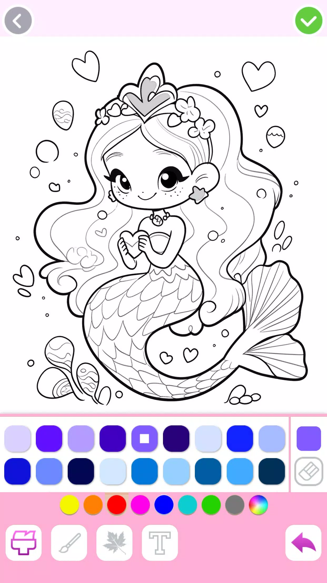 Mermaid Coloring:Mermaid games ภาพหน้าจอ 0