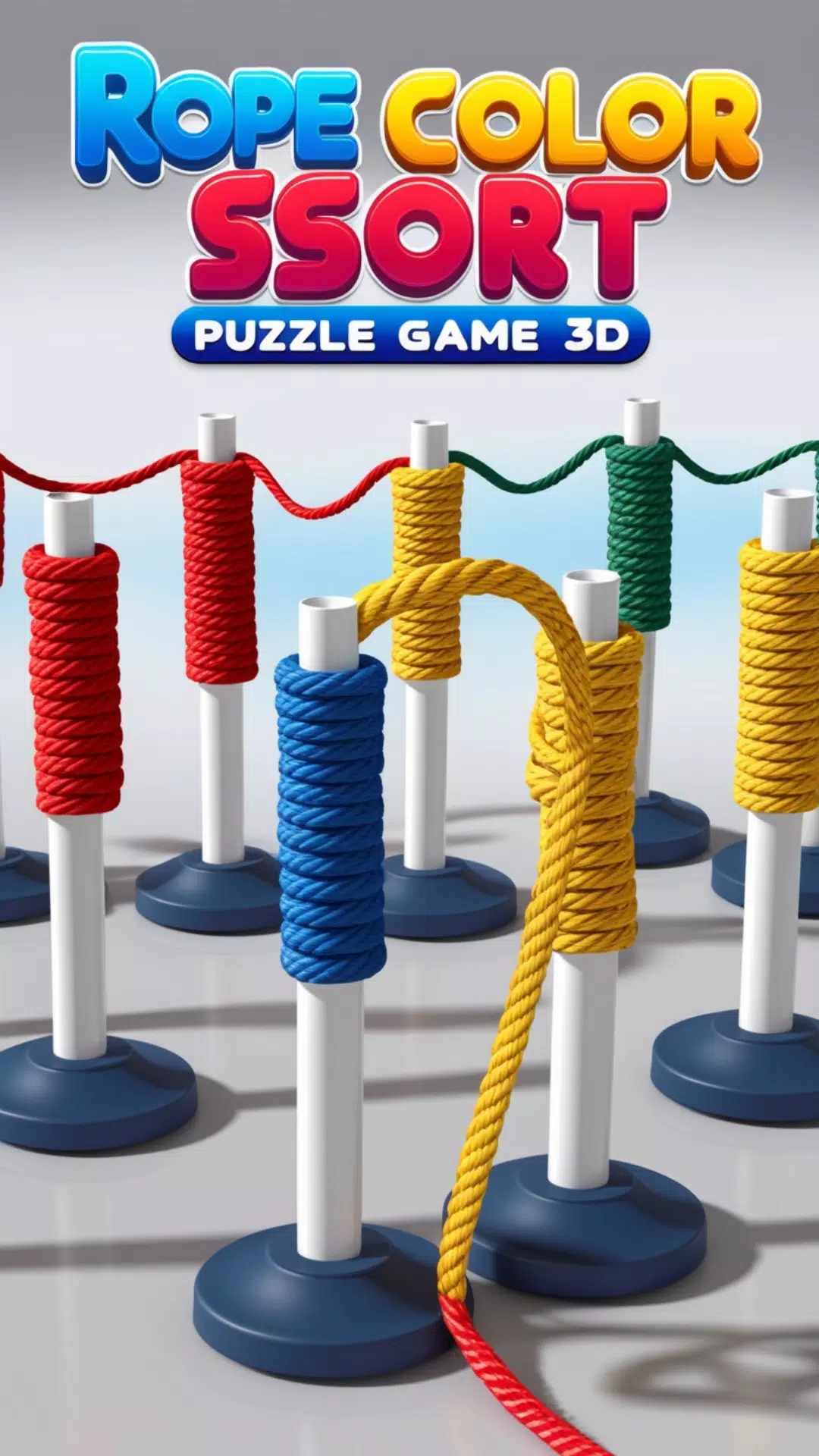 Rope Color Sort Puzzle Game 3D Screenshot 3