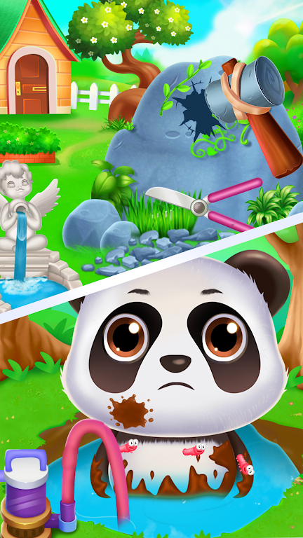 Panda caretaker pet salon game 스크린샷 2