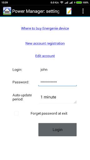 Schermata Energenie Power Manager 1