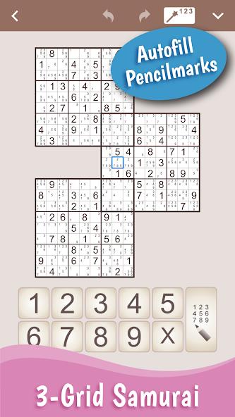 MultiSudoku: Samurai Sudoku Mod Ảnh chụp màn hình 2