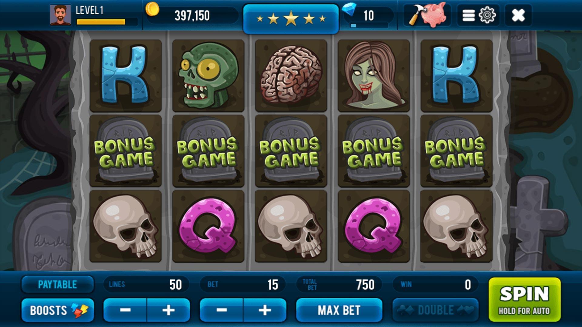 Zombie Casino Slot Machine Zrzut ekranu 0