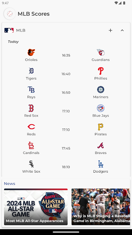 MLB Scores 螢幕截圖 0