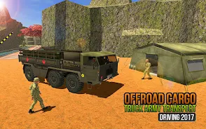 Offroad US Army Truck Driving Ekran Görüntüsü 2