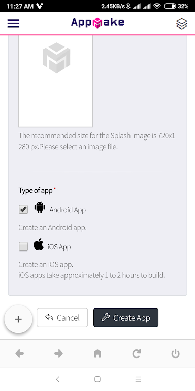 AppMake - Hybrid app maker Tangkapan skrin 3