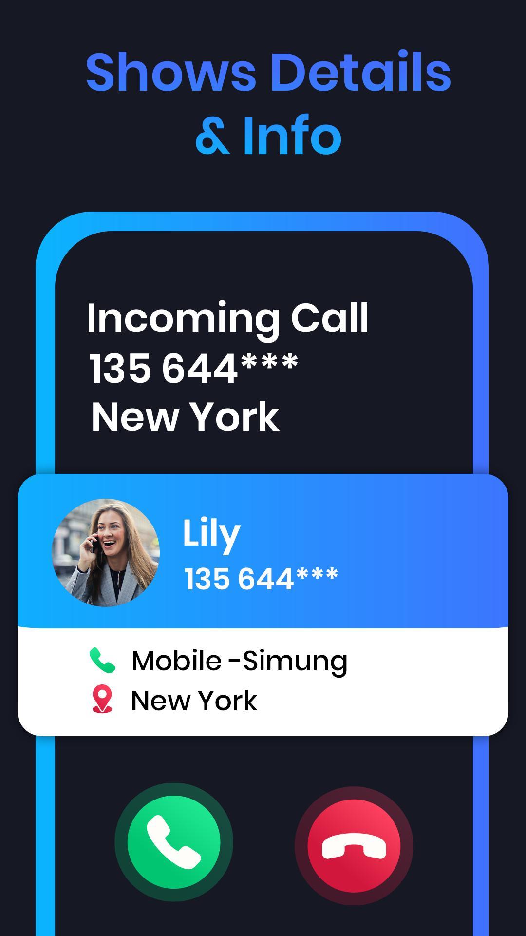 Caller id Number & Location ဖန်သားပြင်ဓာတ်ပုံ 0