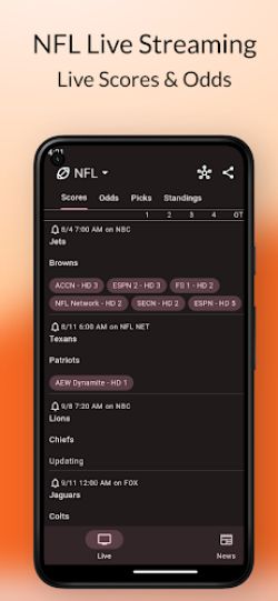 Schermata Dofu - NFL Live Streaming 2