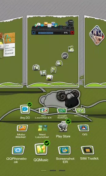 Next Launcher Theme P.Sheep スクリーンショット 3