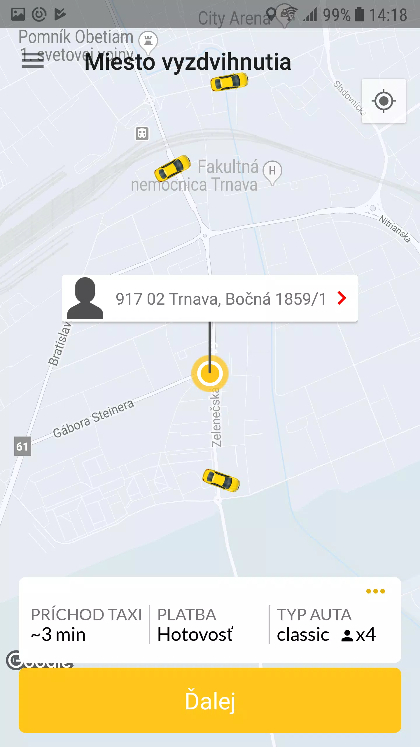 Yellow Taxi Trnava 螢幕截圖 1