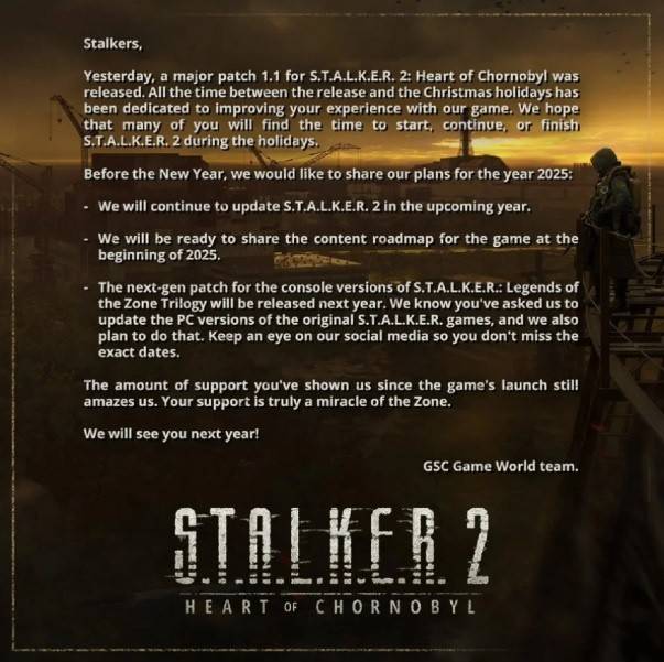 STALKER 2 development update for 2025