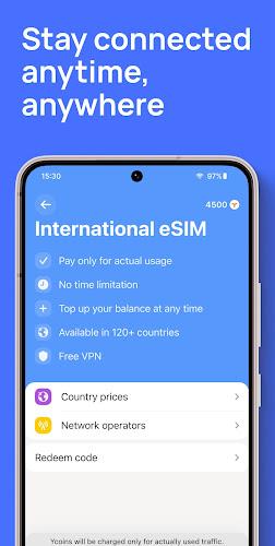 eSIM Mobile Data by YESIM Скриншот 3