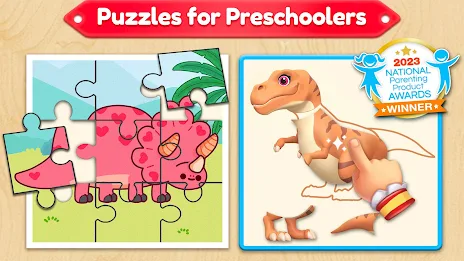 Dino Puzzle Games for Toddlers ภาพหน้าจอ 0