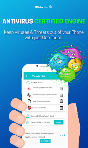 Schermata Antivirus Cleaner BSafe VPN 1