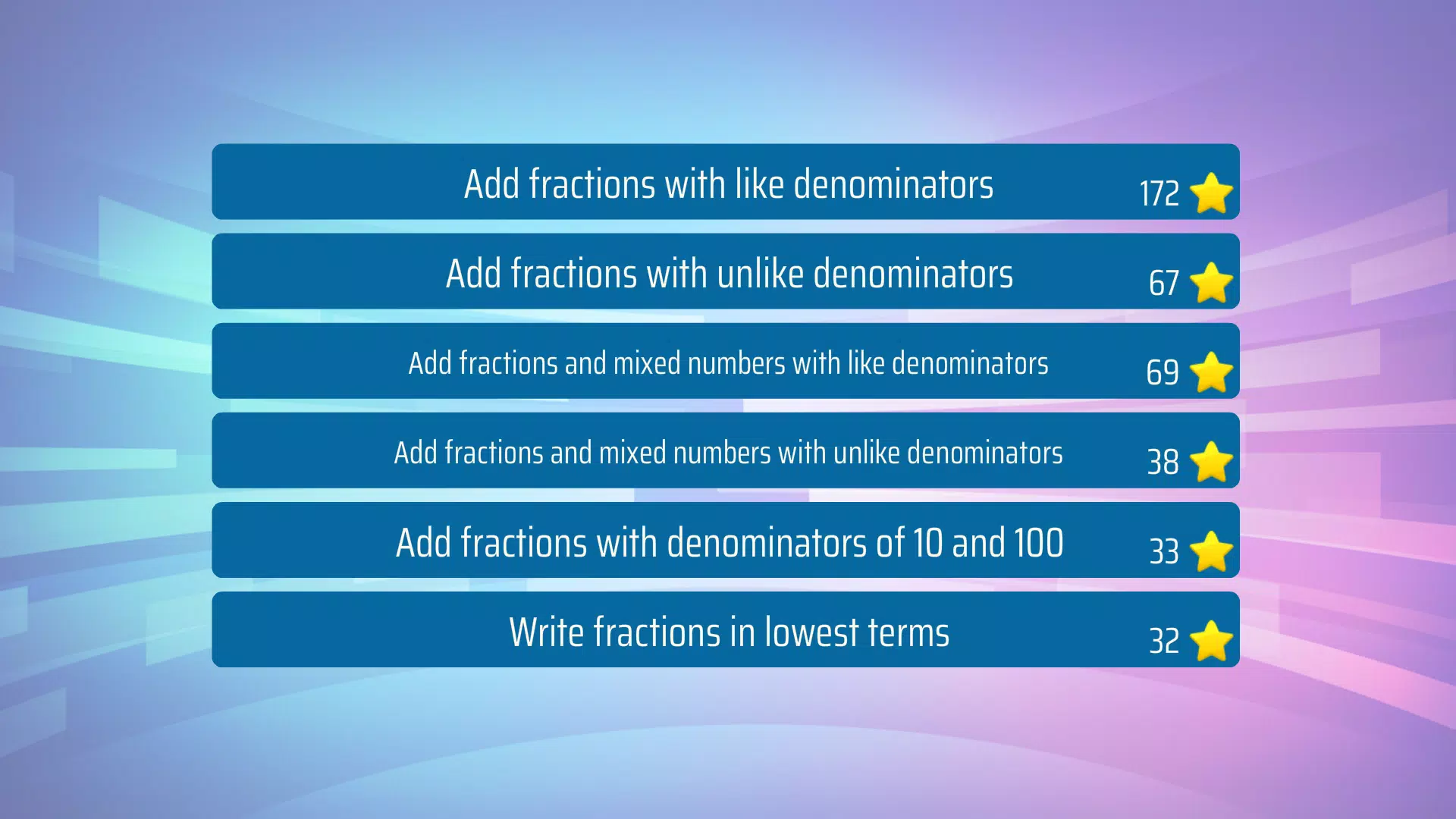 Adding Fractions Math Game Captura de tela 0