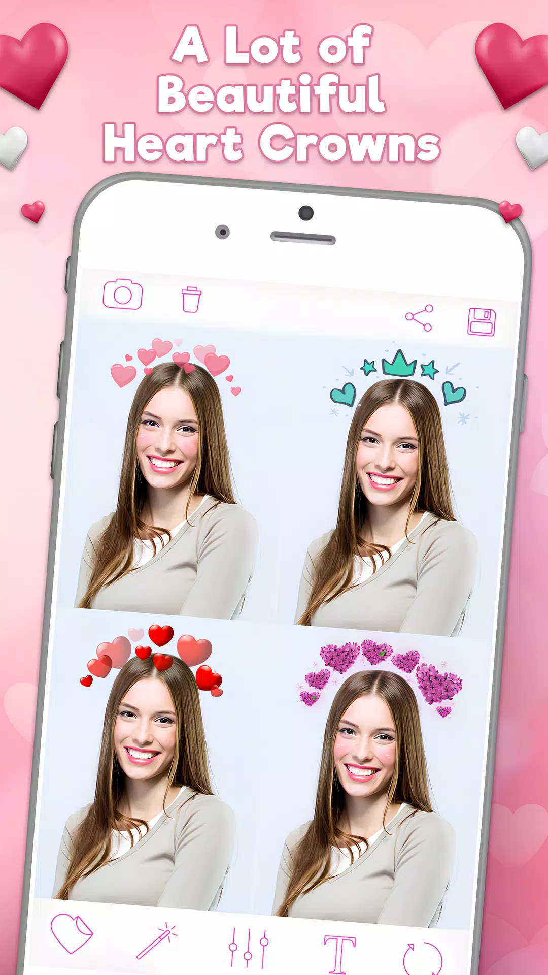 Heart Emoji & Photo Stickers Ekran Görüntüsü 1