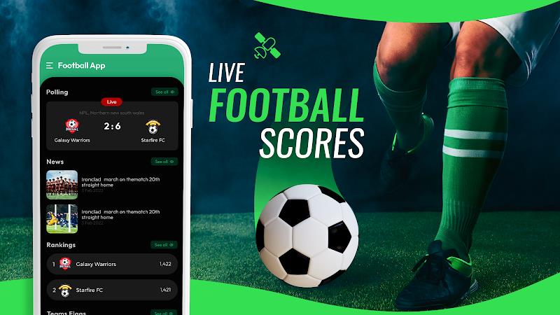 Schermata Live football: Live Soccer 0