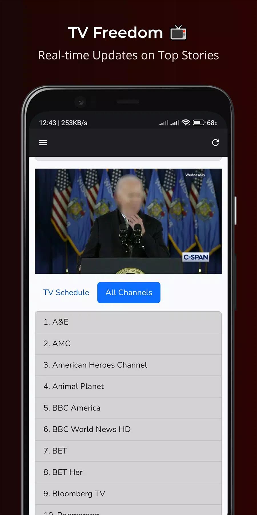 TheTVApp USA Live 螢幕截圖 0