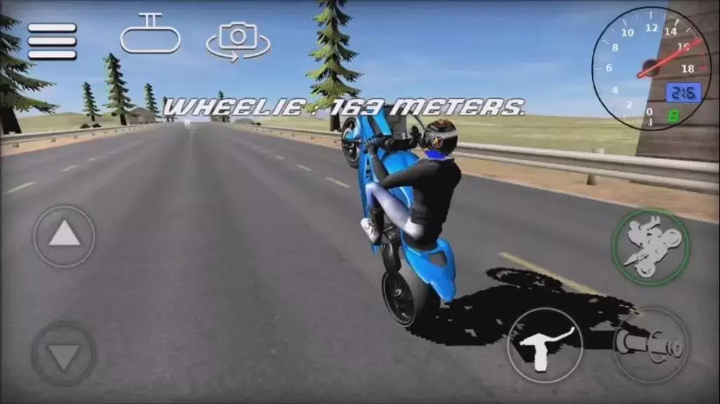 Wheelie Bike 3D game Schermafbeelding 0