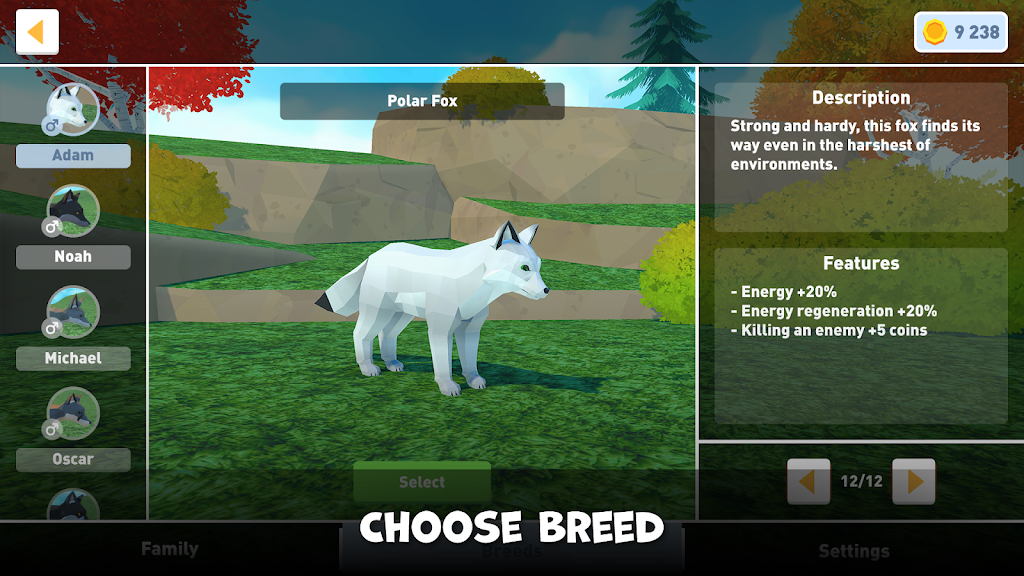 Fox Family Simulator Schermafbeelding 1