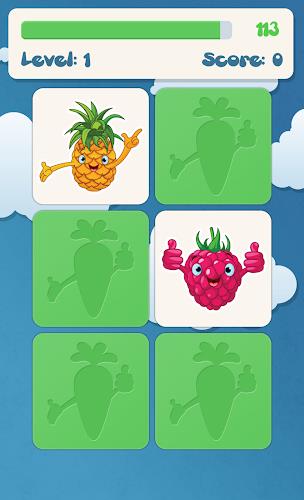 Fruits Memory Game for kids Schermafbeelding 1