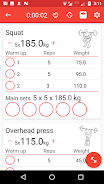 5x5 Workout Logger ဖန်သားပြင်ဓာတ်ပုံ 0