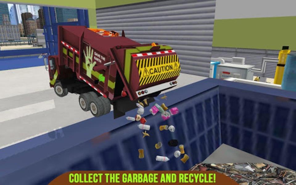 Garbage Truck Recycling SIM Tangkapan skrin 3