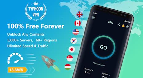 Typhoon VPN - Super Fast VPN 螢幕截圖 0