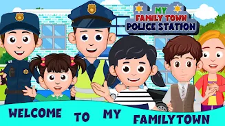 My Family Town - City Police स्क्रीनशॉट 0