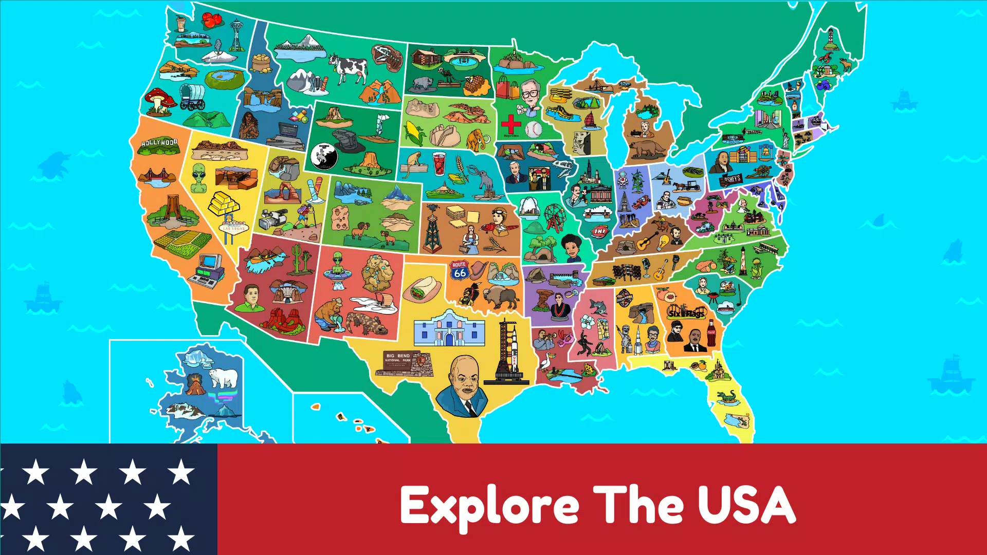 USA Map Kids Geography Games 스크린샷 0