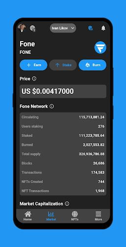 Fone Network AI, Earning, NFTs Schermafbeelding 1