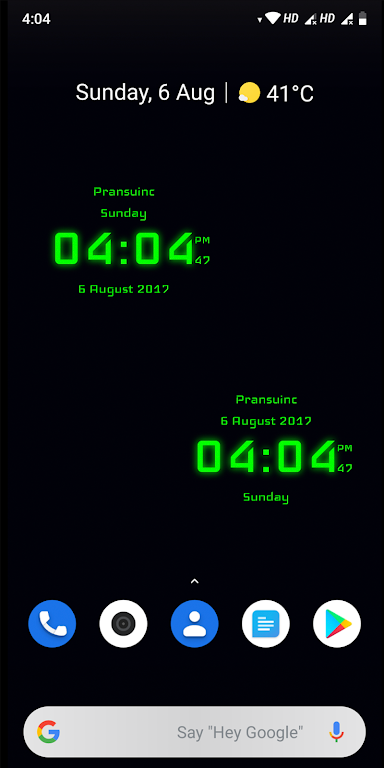 Schermata Digital Clock 0