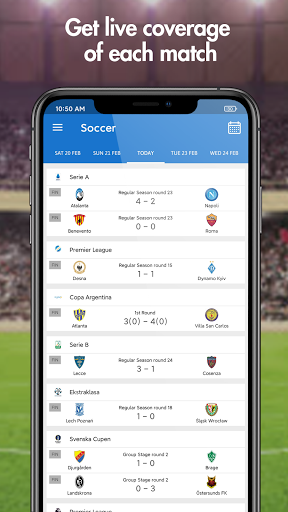 Live score hunter-football live&sports live スクリーンショット 2